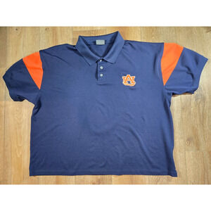 Vintage Auburn Tigers Polo Shirt Mens 2XL Pro Player College Logo Short Sleeve
